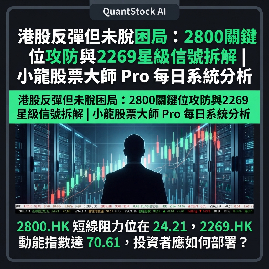 港股反彈但未脫困局：2800關鍵位攻防與2269星級信號拆解 | 小龍股票大師 Pro 每日系統分析